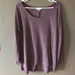 Hayden; oversized, loose striped top